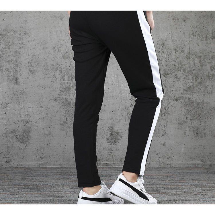 Puma Colorblock Lässige Sport Lauf Strickhose Damen Hose Schwarz 579052-01