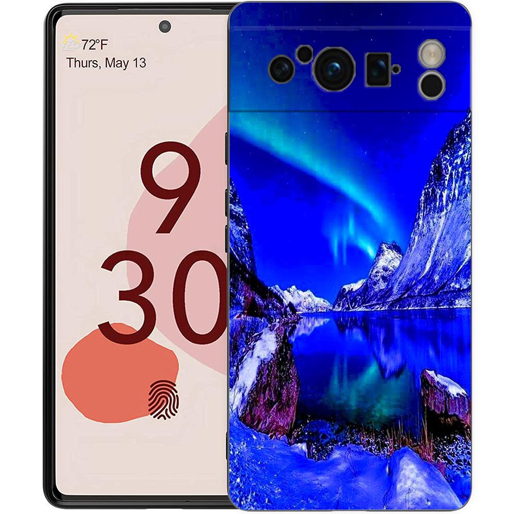 Beautiful northern lights Phone Case For Google Pixel 9 8 7 6 Pro XL 8A 7A 6A TPU Shell Soft Shockproof Black Cover