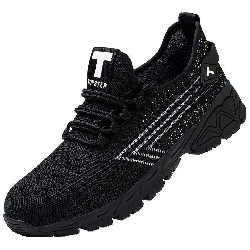 Men Steel Toe Safety Shoes Lightweight Anti Puncture Slip Resistant Work Shoes for All Seasons 46 чёрный