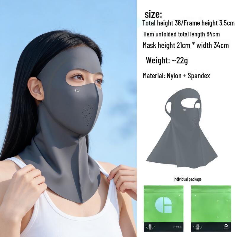Summer Ice Silk UV Protection Face & Neck Mask