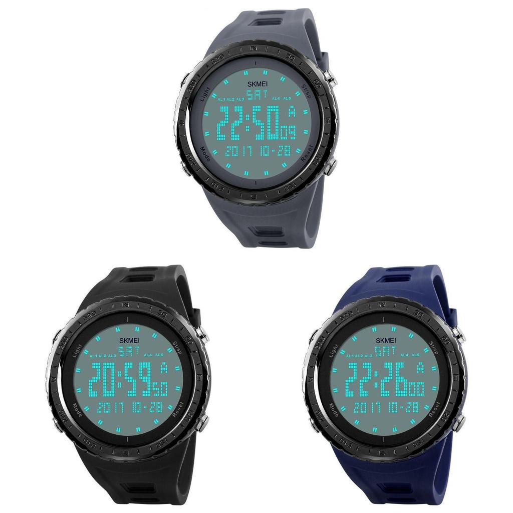Skmei Men Led Digital Alarm Sport Watch With Premium Quality Silicone Strap And Timeless Design