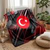 Turkey Football Printed Flannel Blanket Skin Friendly Warm Decorative Throw for Indoor Couch Bed Daily Use