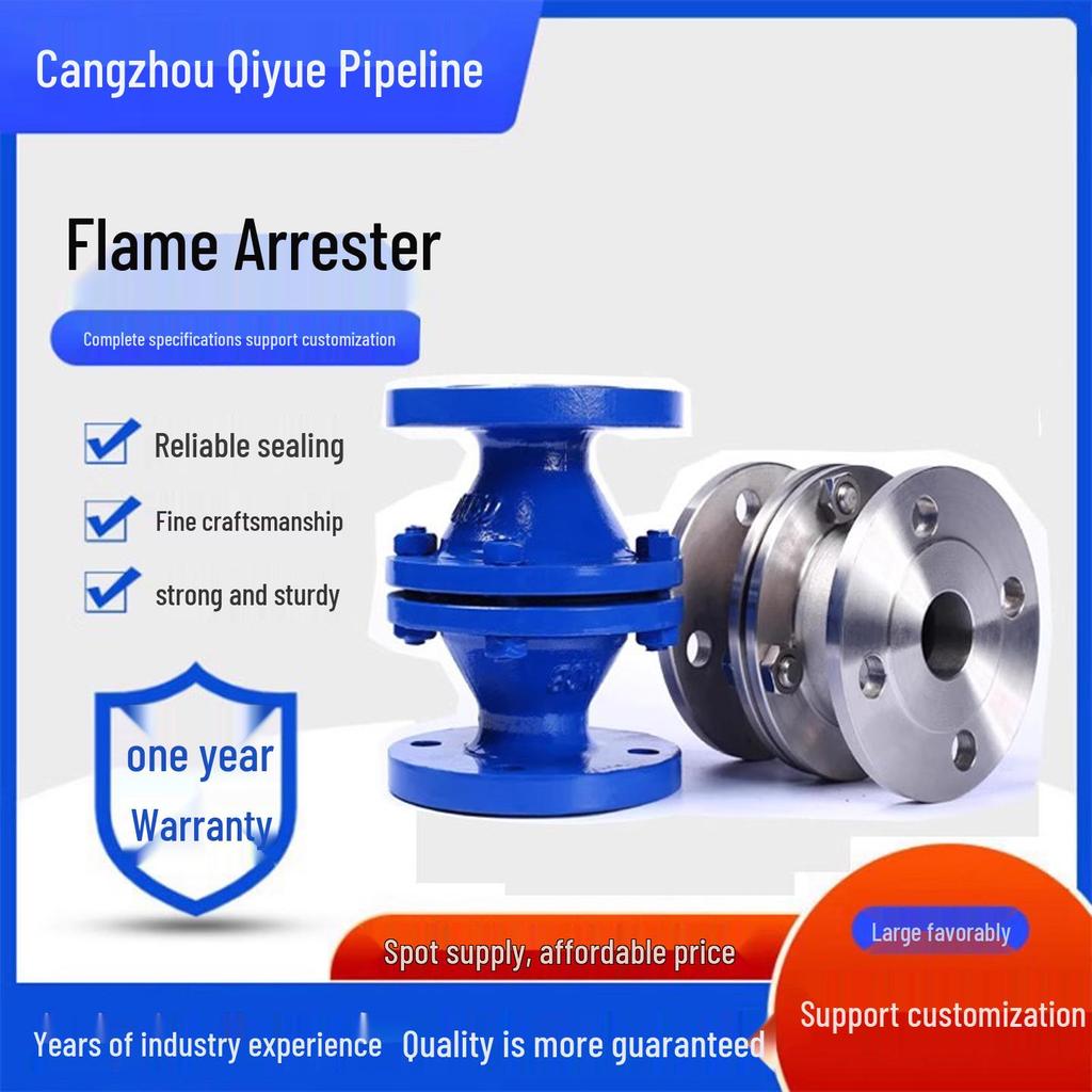 Stainless Steel Flanged Explosion-Proof Flame Arrester for Natural Gas and Petroleum