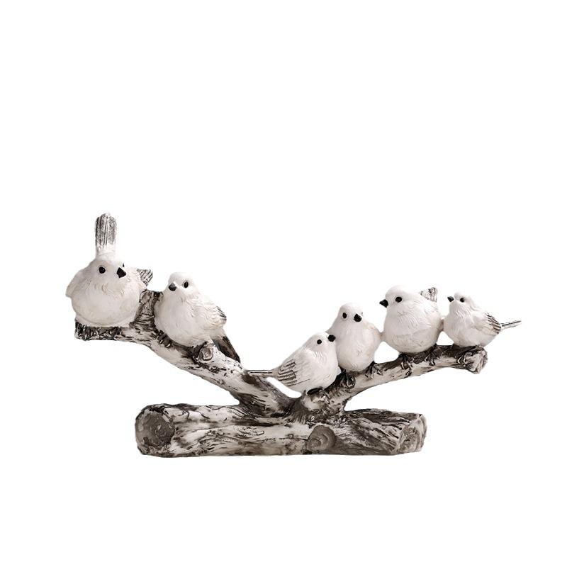 Creative Bird Family of Three Ornament for Home or Wine Cabinet Decoration