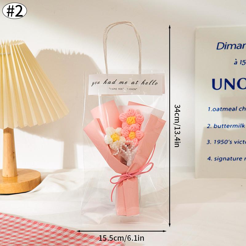 Mini Knitted Bouquet Girlfriend Creative Birthday Valentine's Day Gift Artificial Simulated Small Bouquet Wedding Companion Gift