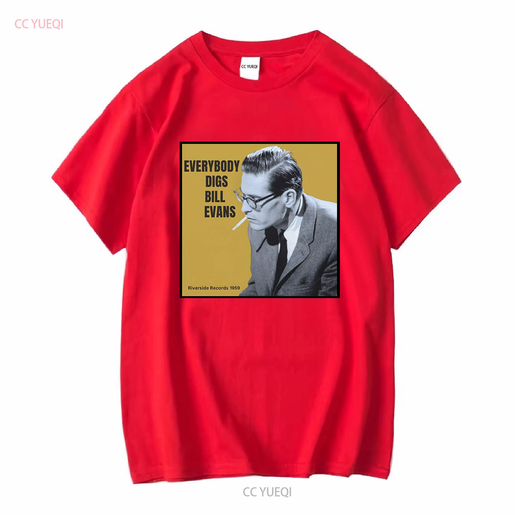Bill Evans Adult Heavyweight T Shirt long or short sleeves vintage Washed Soft Breathable Stretched Casual Stylish streetwear S