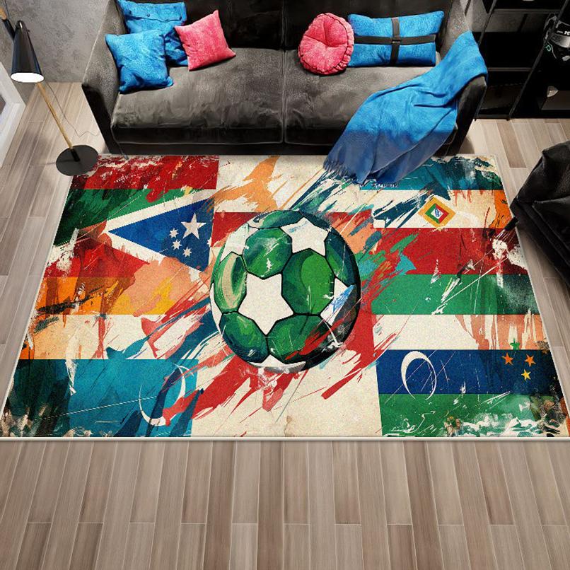 Modern Abstract Style Non-slip Live Room Rug Easy Cleaning Soft Room Decor Lounge Carpet Washable Coffee Tables Mat Customizable