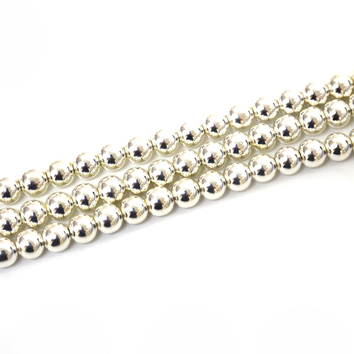 

Гематитовые бусины из натурального камня, свободные бусины для изготовления ювелирных изделий, шариковые браслеты, аксессуары «сделай сам» 8mm 50pcs серебряный