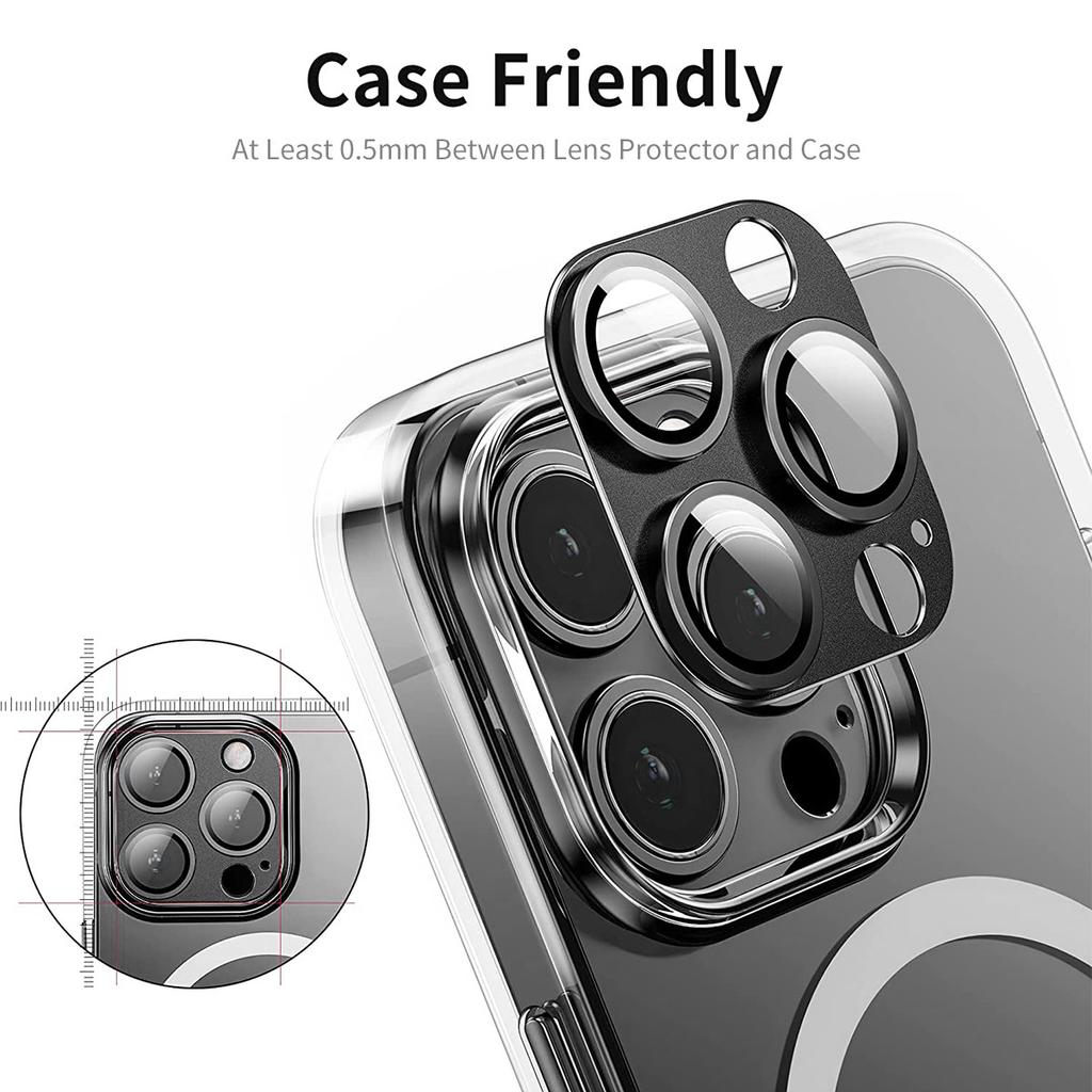 ENKAY HAT PRINCE For iPhone 16 Pro/16 Pro Max Camera Lens Protector Aluminum Alloy+Tempered Glass