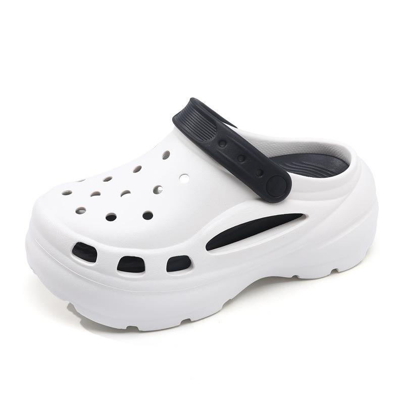 Women's Outdoor Anti-Slip Odor-Resistant Thick-Soled Height-Boost Color-Block Sandals & Summer Slippers