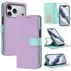 For iPhone 17 Pro Leather Case Detachable Wallet Magnetic Phone Cover with Hand Strap