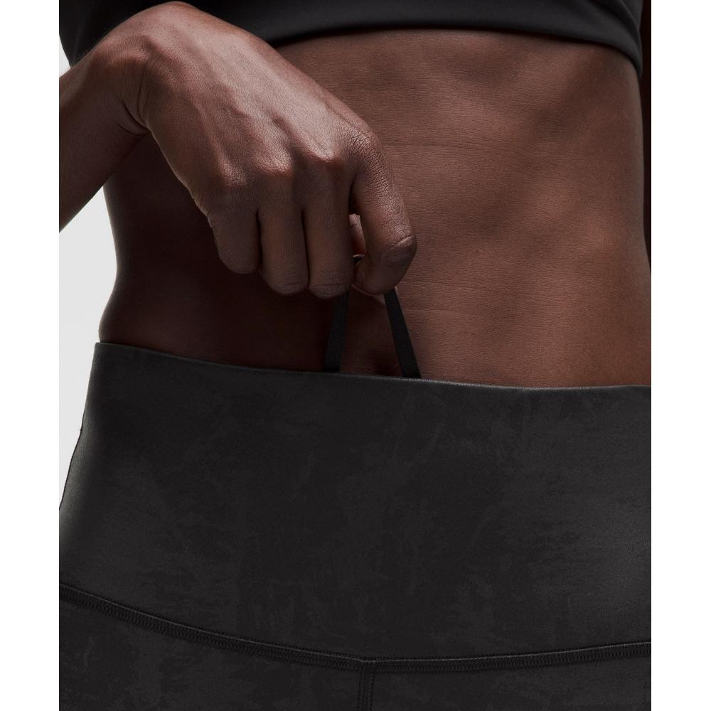 Lululemon Wunder Train High Rise Tight 25   Matte Foil Matte Shine Black