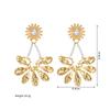 Atoztide Exquisite Vintage Beads Flower Earring For Women Stainess Steel Gold Color Multiple Styles Textured Earring Jewlry Gift