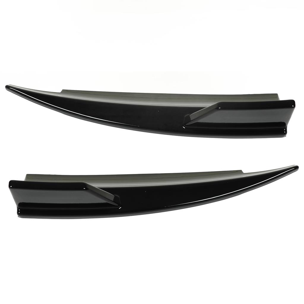 2 Stück Heckstoßstangen-Seitenspoiler Links und Rechts Glänzend Schwarz Ersatz für Benz CLA-Klasse C117 CLA45 AMG Line 2013-2019