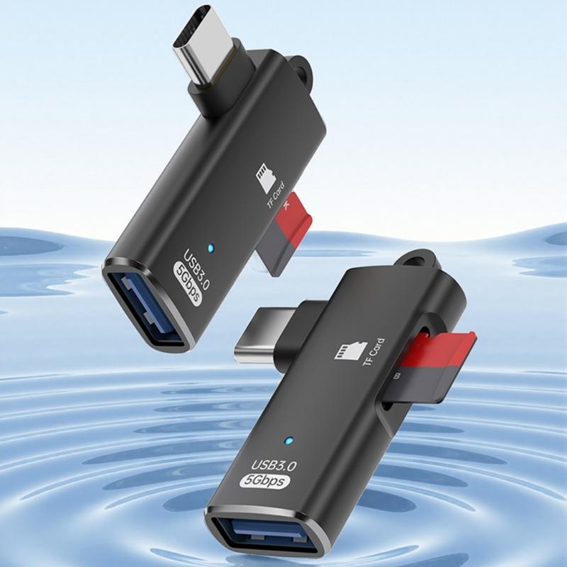 Aluminum USB Type C Data Link Small Storage Card Reader USB Rapid Processor For Camera Laptop Phone Tablet And Computer