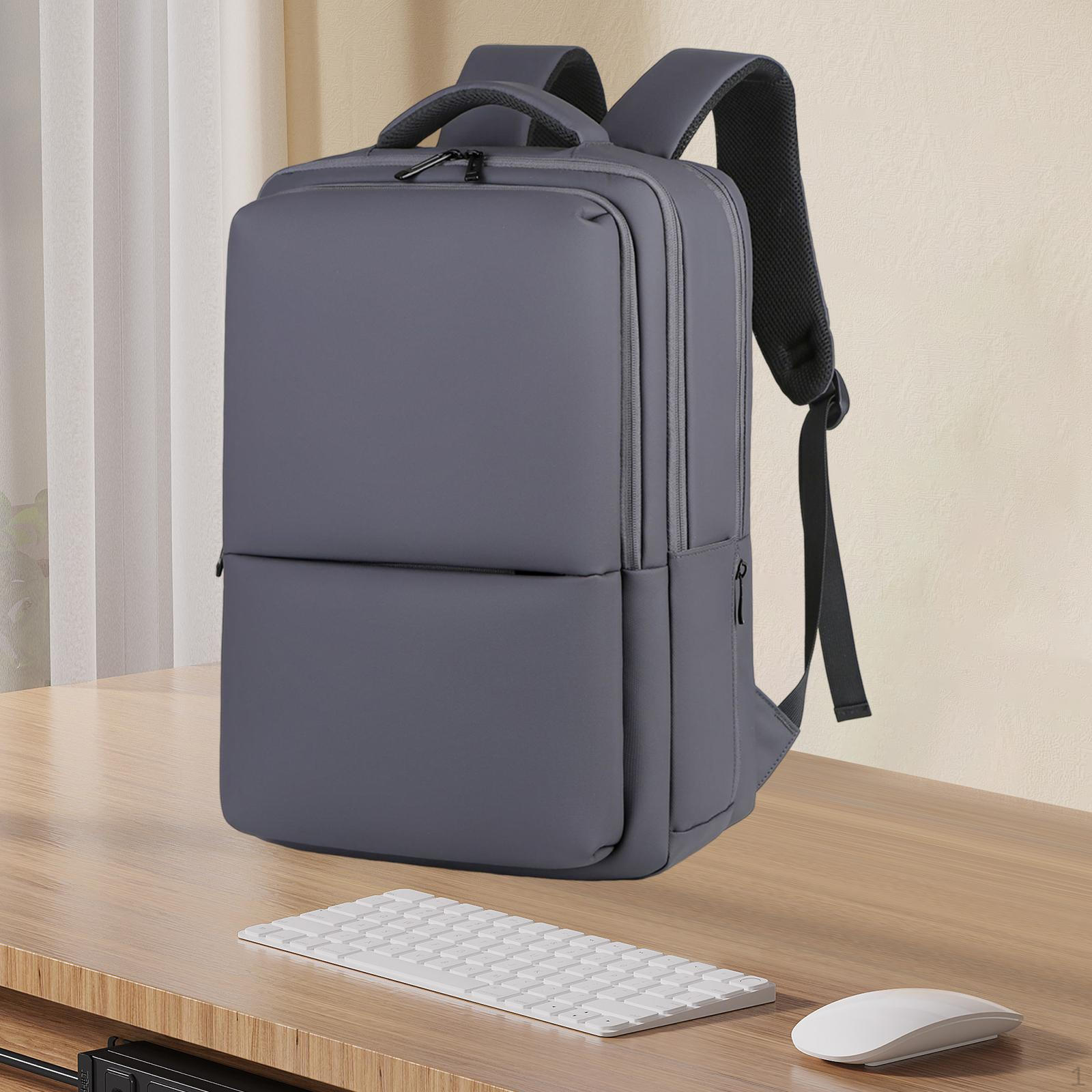 

Рюкзак для ноутбука для мужчин и женщин, многоцелевая портативная дорожная сумка из ткани Оксфорд серый