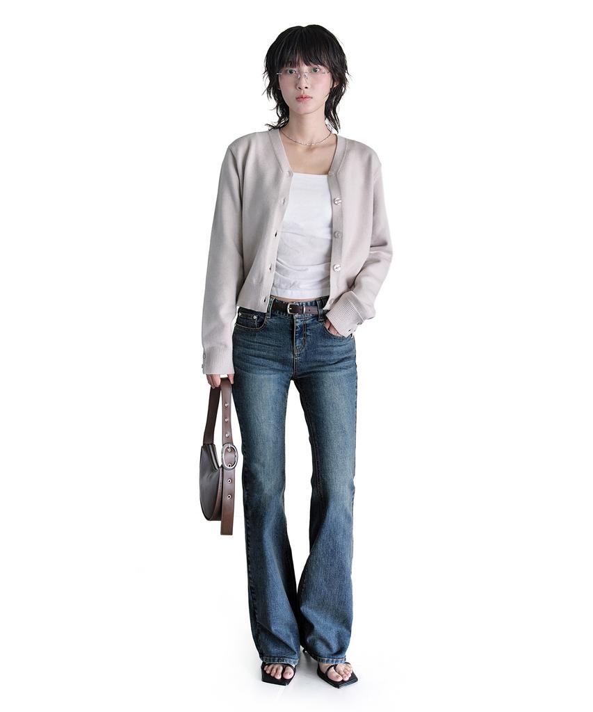 Deketeuumeon Signature Slim Low Rise Flared Jeans Dcwpt006Blueb