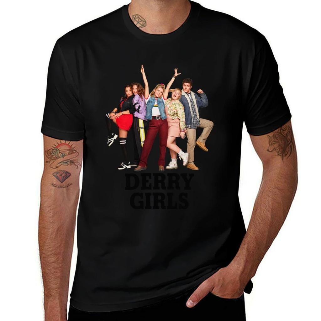 Geschenke für Liebhaber Derry Girls Geschenk für Filmfans T-Shirt Lässig Basic Kurzarm T-Shirt