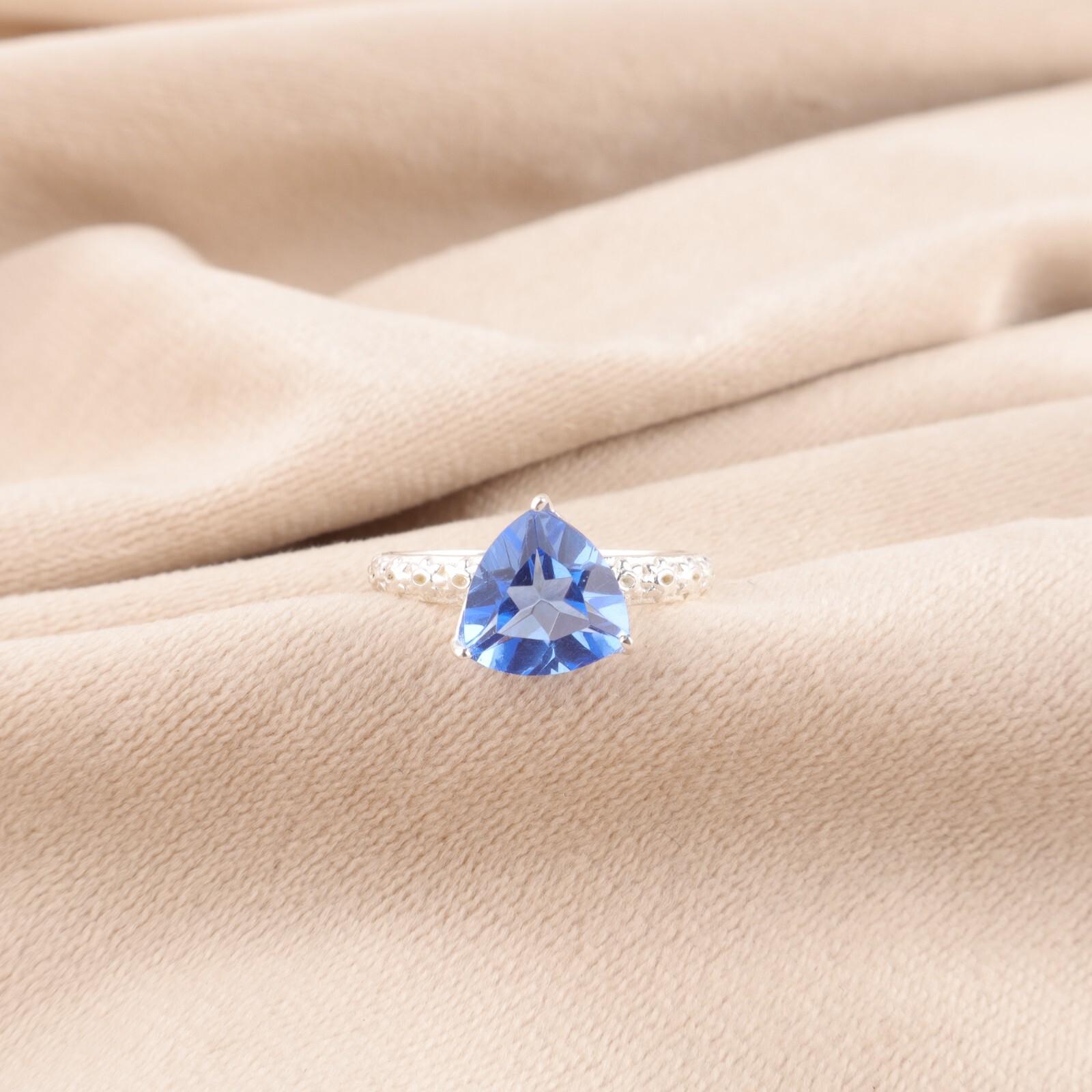 

Натуральный Танзанит Драгоценный Камень 925 Стерлинговое Серебро Ювелирные Изделия Ручной Работы Обручальное Кольцо CZR-10-5 7