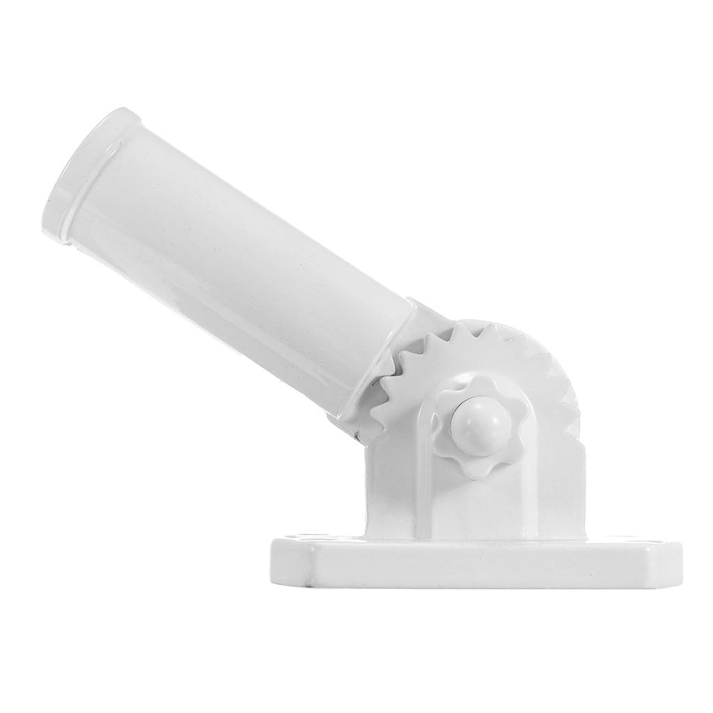 ANLEY 1 in. 2-Position White Aluminum Flagpole Bracket A.FlagPole