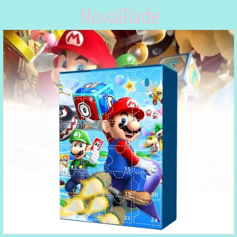 Christmas Advent Calendar Mario Sanrio Kids Holiday Countdown Toy Blind Box Set