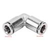 2Pcs All copper Nickel plated Elbow 90 Degree Air Hose Pneumatic Quick Connector Fittings(8mm)