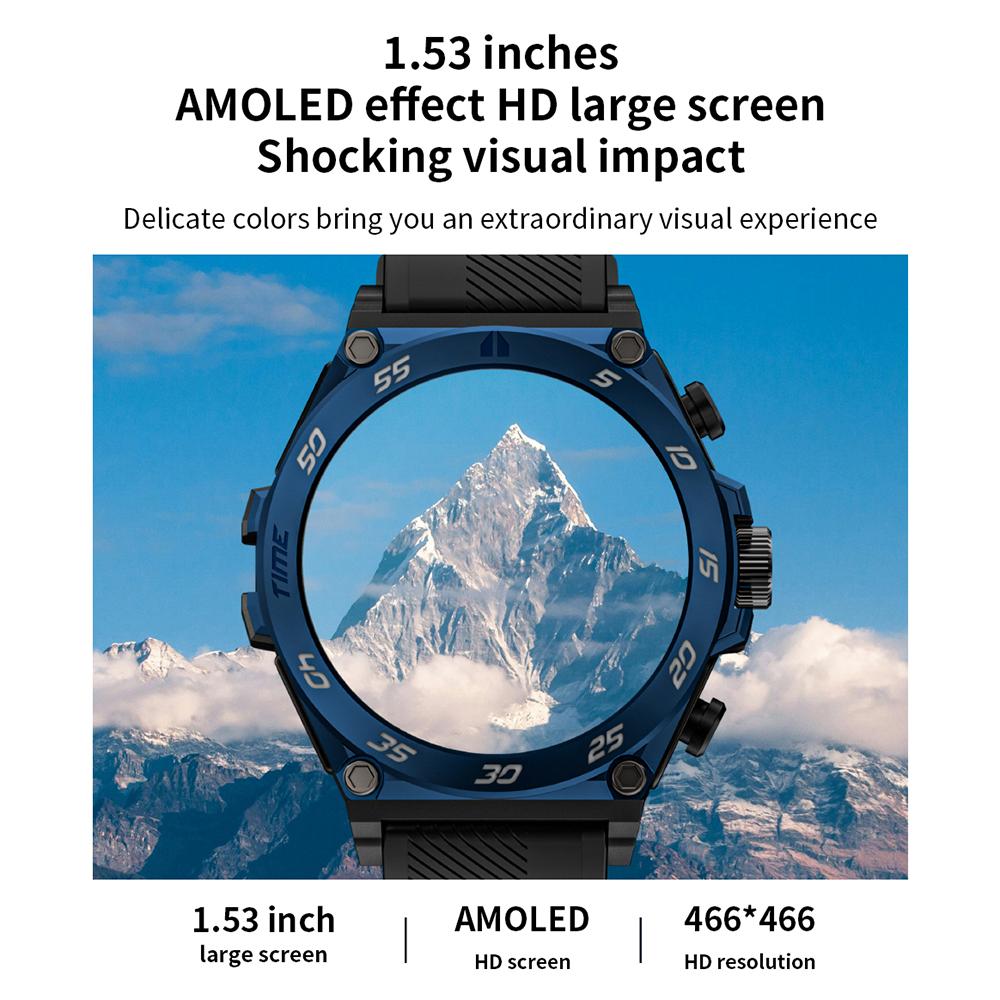 LC18 2-in-1 1.53-inch AMOLED Screen Heart Rate Monitor Smart Watch + TWS Bluetooth-compatible Earbuds