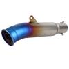 Universal Motorcycle Exhaust Pipe Tip Rear Tailpipe Muffler Fit for Z750 Z900 Z800 Demi Bleu
