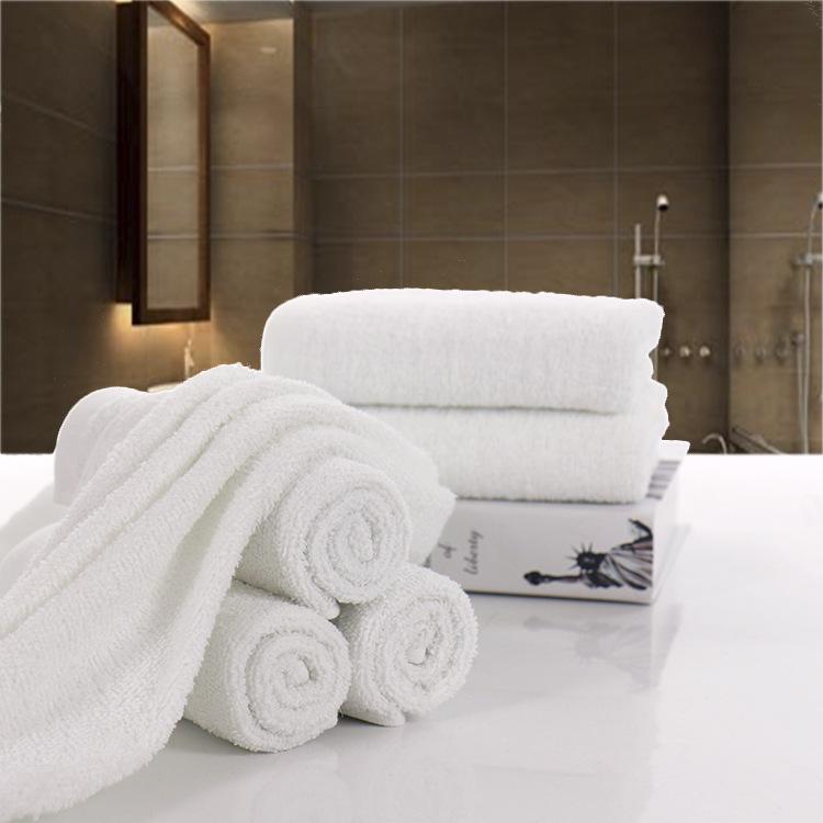 White Cotton Bath Towel - Absorbent & Durable, Perfect for Hotels & Guest Houses