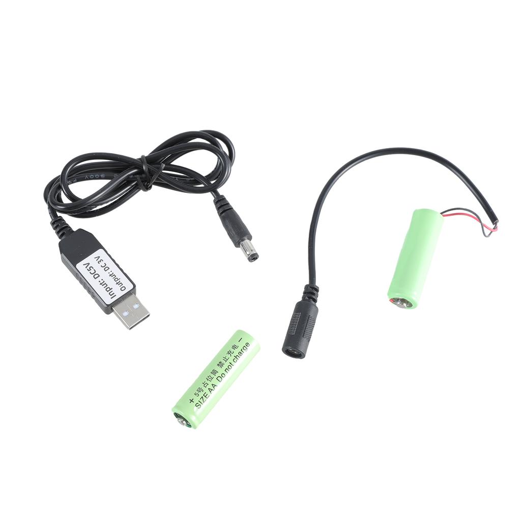 120CM USB To 3V LR6 AA Battery Substitute Cable USB Power Converters for Continuous Power In Electronics Devices
