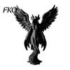 Detailed 3D Printed Figure Dark Angel Winged Figurine, Gothic Statue for Desk Shelf Three-dimensional Decor, Intricate Redemption Theme