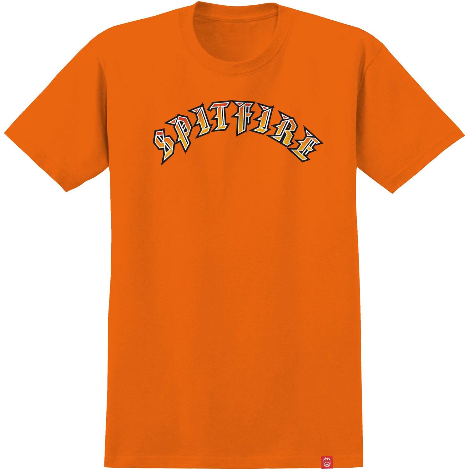 Spitfire Skateboard Wheels Shirt Old E Orange/Red S
