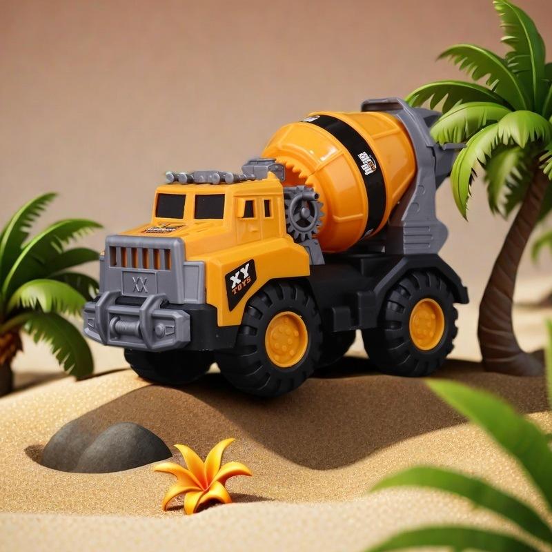1Pcs Simulation Vehicle Big Toy City Car Concrete Mixer Truck Fire Role Play Boy Gift Construction Vehicle Sliding Bulldozer Toy