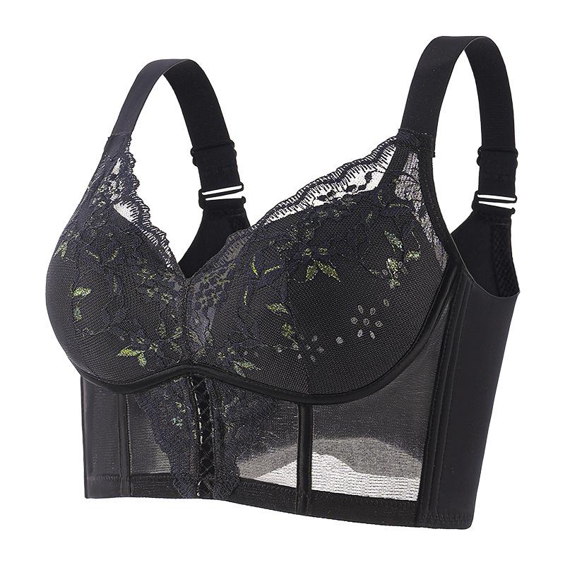 

Adjustable bra summer ultra-thin underwear upper support gathering anti-sagging no steel ring vest fish bone bra 42/95BC