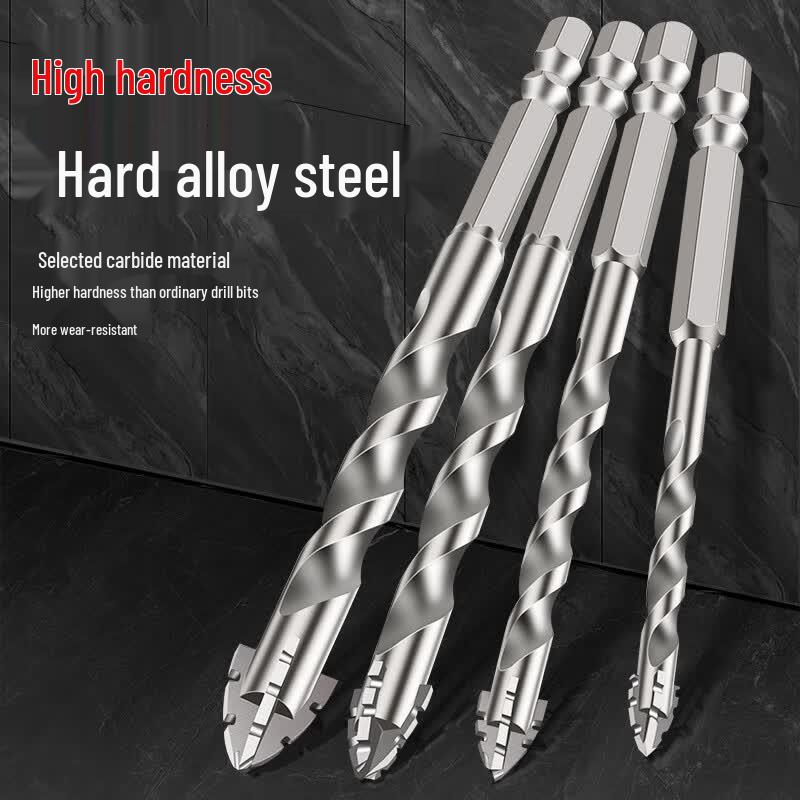 HUHAO Super Hard Four-Edge Tile & Concrete Drill Bit Set