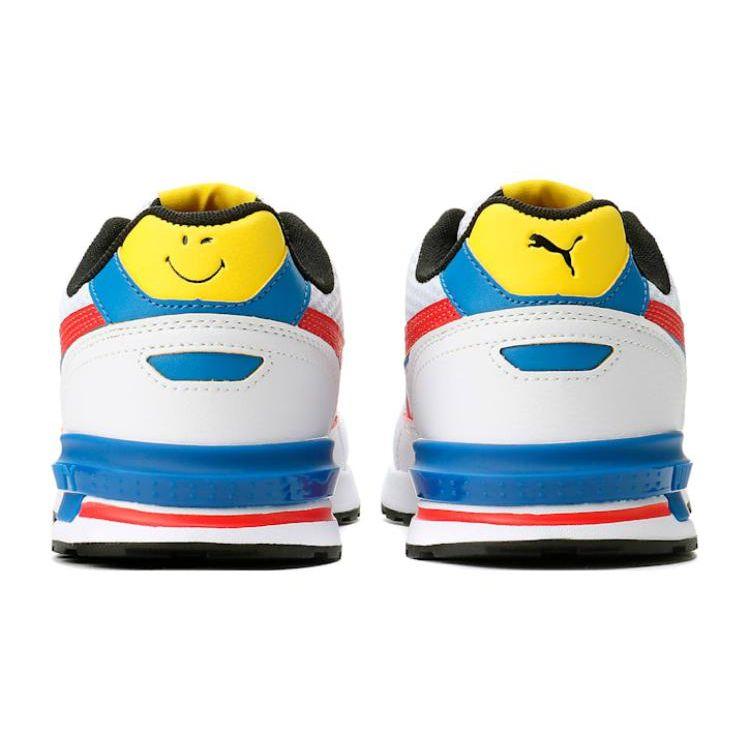 SmileyWorld x Puma Graviton Big Kid Weiß High Risk Red Kinder-Sneaker Vibrant-Yellow Royal 384491-01