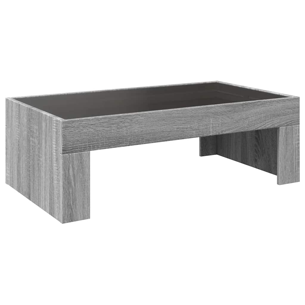 Infinity LED Coffee Table in Grey Sonoma 90 x 50 x 30 cm
