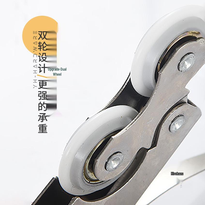 Sliding Door Pulley for Wardrobe/Bathroom/Balcony - Glass Door Bottom Wheel with Concave & Convex Floor Compatibility