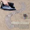 Silicone Hemmer with Metal Needles & Box, Heat-Resistant Hem Sewing Ruler,Bendable and  Hemming Tool for Shirt Necklines, Tails