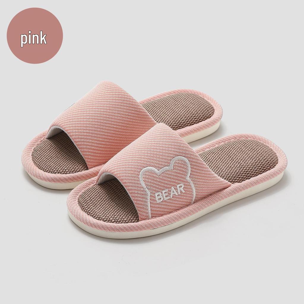Letní roztomilé medvídkové protiskluzové prodyšné domácí pantofle pro ženy a muže