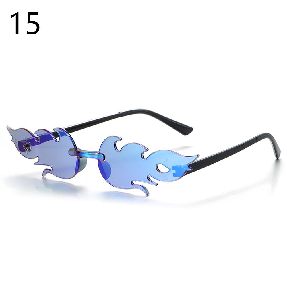 Novel Maple Leaf Shape Sunglasses for Women Metal Rimless Sun Glasses Retro Party Decorative Unique Street Catwalk Prom Eyewear