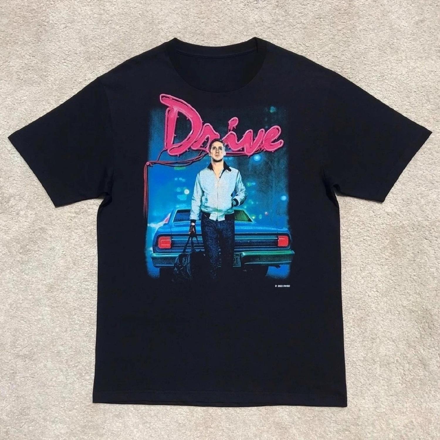 

2025 Drive Movie Illustration Heavyweight High Street Retro Pop Punk T-shirt High-quality Luxury Brand Best-selling Popular Ins XXXXXL різнокольоровий