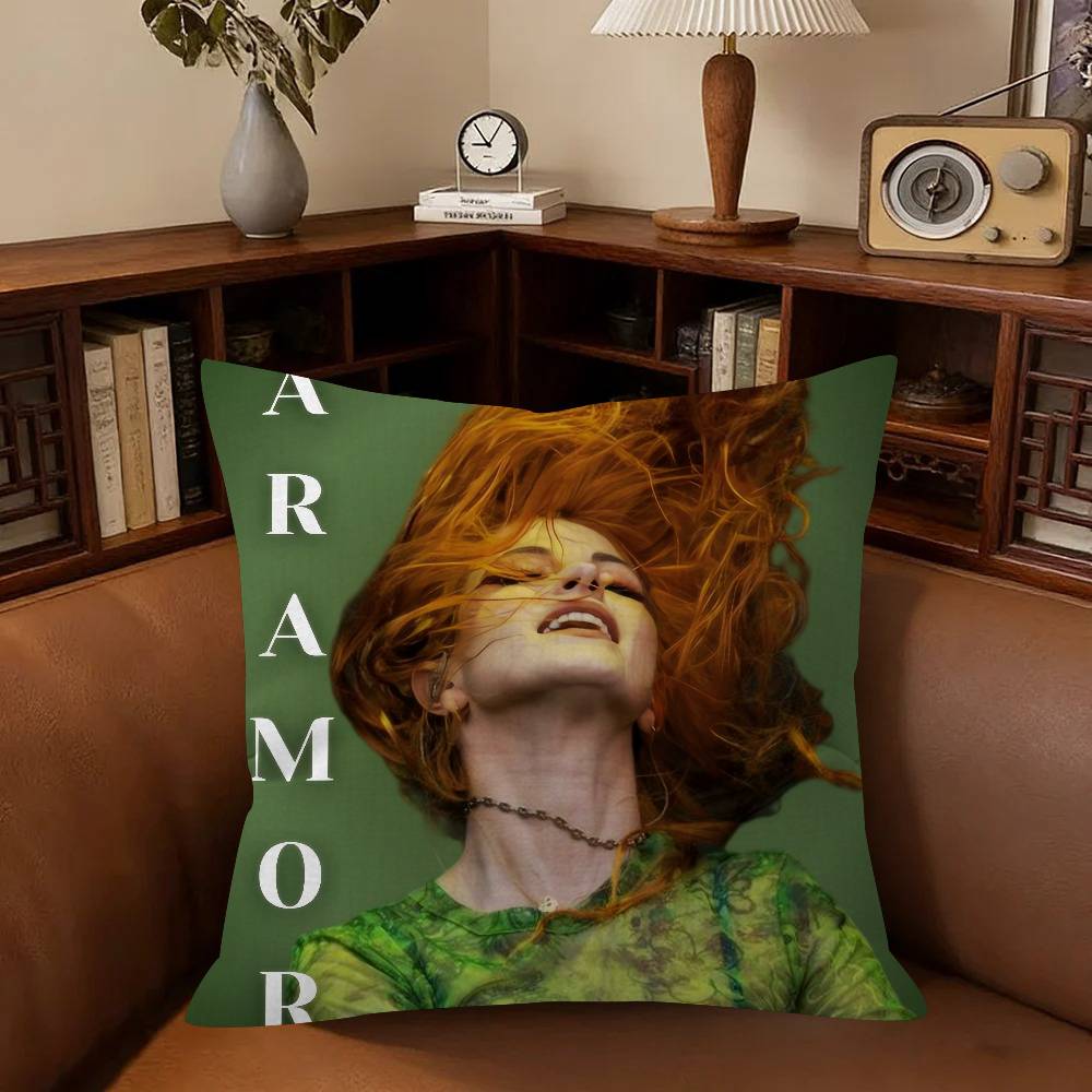 H-Hayley Williams Cantora Almofada de Escritório Fronha Capa de Almofada de Carro 45X45cm Fronha Lombar Fronha de Sofá