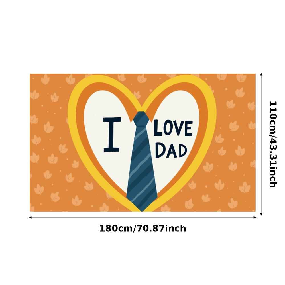 Decorative Tie Home Decoration Sentimental Design Love Dad Sign Orange Background High Quality Dad Celebration Banner