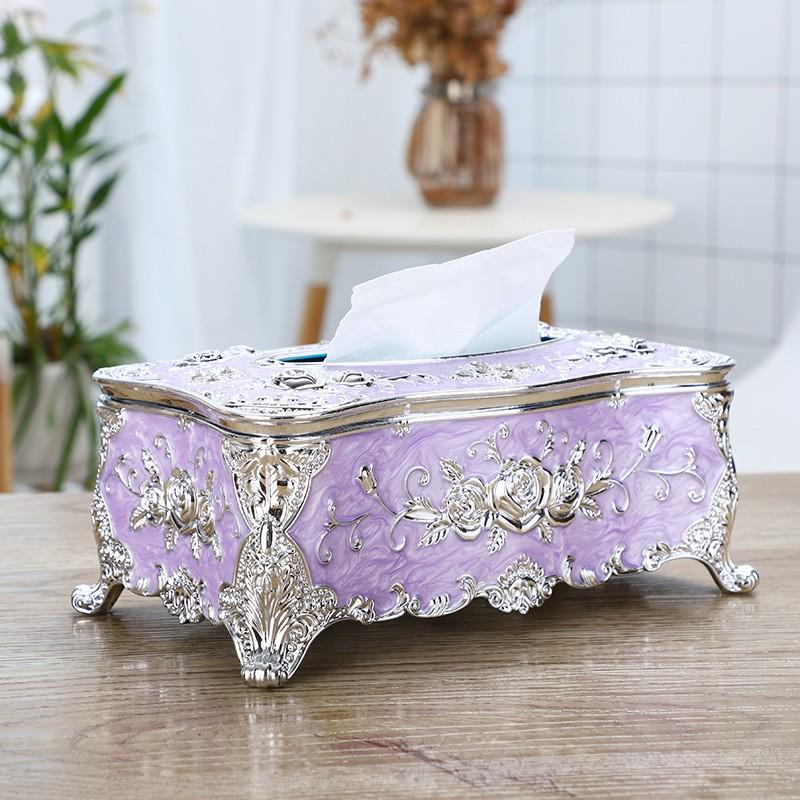 European Style Plastic Tissue Box for Living Room, Dining Table, KTV, and Creative Napkin Display