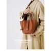 Large Vegetable Basket Bag TOGO First-layer Cowhide Handbag Fashionable Commuting Large-capacity Bucket Bag Genuine Leather Women's Bag