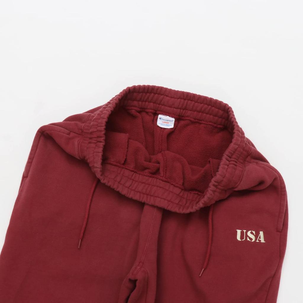 Champion Cotton USA Vyšívané Ležérní Pánské 100% Tepláky, Styl, Burgundská, C3-Y204