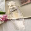 2Pcs Hair Rope Double Layer Soft Fabric Long Ribbon Hand-Sewn Bow Decor Hair Tie Princess Hairstyles Versatile Hair Accessory