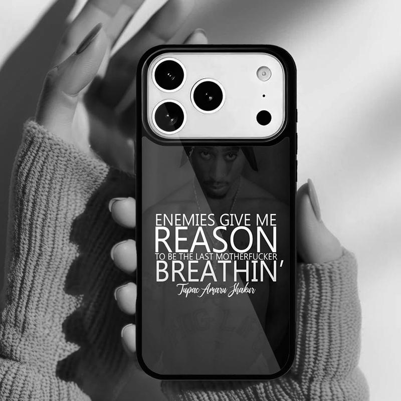 2Pac Tupac Shakur Phone Case for iPhone 17 16 15 14 13 Pro Max Back Cover for 12 11 Pro Coque
