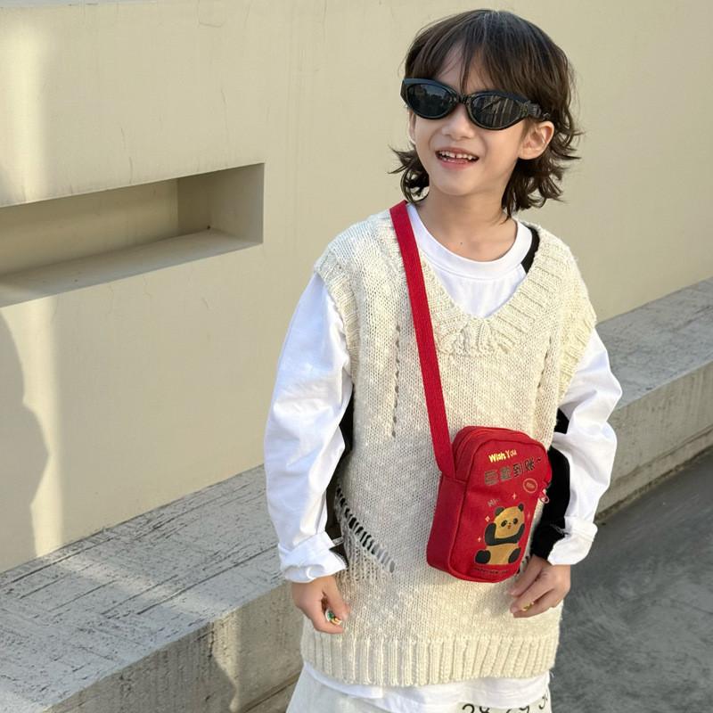 Mini Canvas Cute Panda Shoulder Bag For Kids Perfect For New Celebrations Year